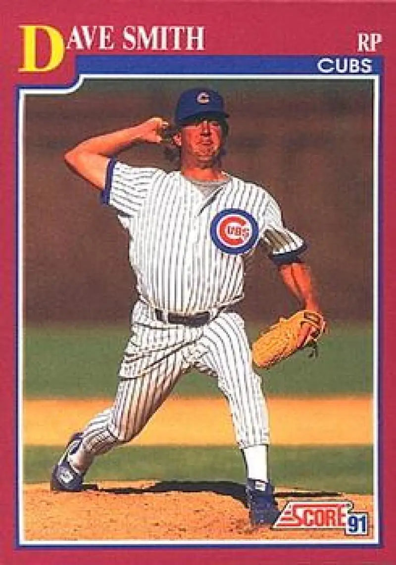 1991 Score Rookie and Traded #9T Dave Smith NM-MT Chicago Cubs Baseball Card - Baseball Card Single