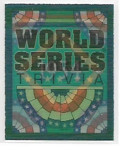 World Series Trivia game from 1991 Score Series II Magic Motion Trivia set