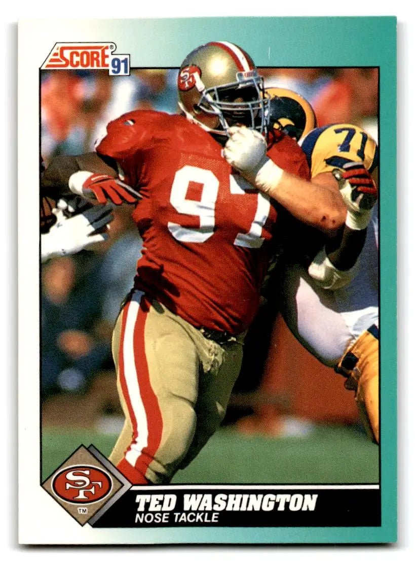 1991 Score Supplemental #18T Ted Washington - Football Card Single