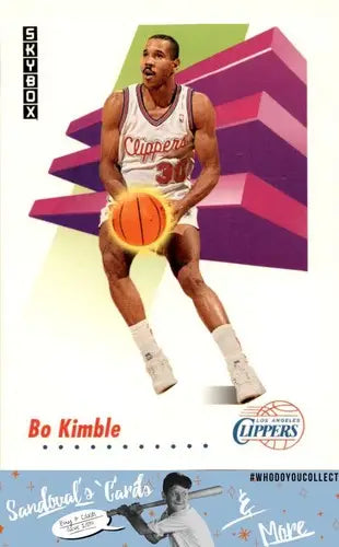 Original gloss Bo Kimble basketball card from 1991 SkyBox #126 typically sells well