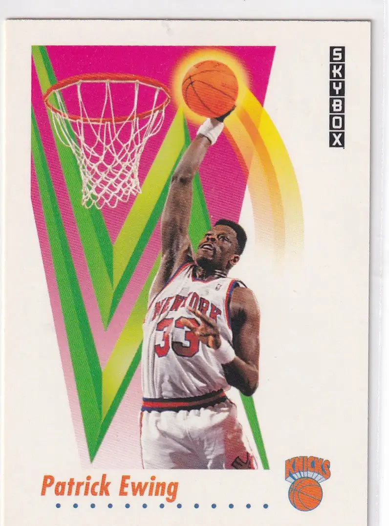 1991 SKYBOX #189 PATRICK EWING- NEW YORK KNICKS - Basketball Card Single