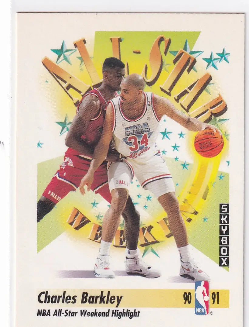 1991 SKYBOX #316 CHARLES BARKLEY ALL STAR- PHOENIX SUNS - Basketball Card Single