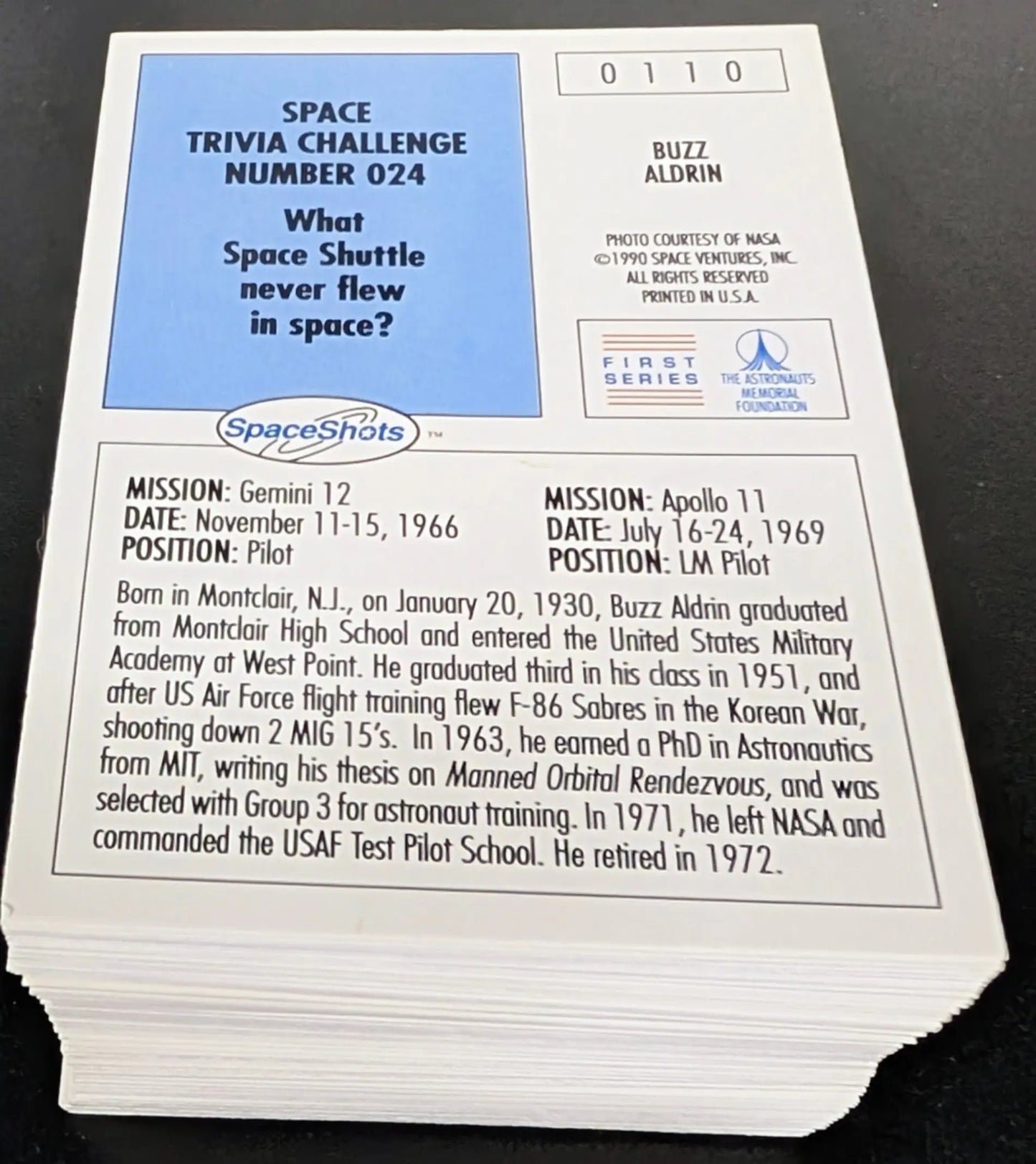 1991 Space Shots Series 1 Complete 110 Card Set - Non-Sports Card Single