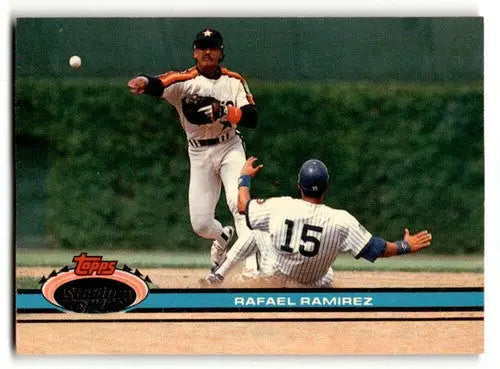 1991 Stadium Club Rafael Ramirez Houston Astros baseball card with original gloss