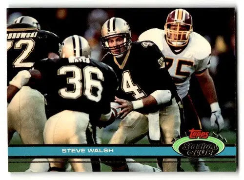 1991 Stadium Club #129 Steve Walsh New Orleans Saints Football Cards ID:60264 - Football Card Single