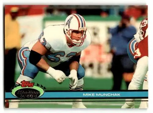 1991 Stadium Club #159 Mike Munchak Houston Oilers Football Card original gloss