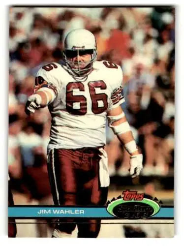 Jim Wahler Phoenix Cardinals football card with original gloss from 1991 Stadium Club