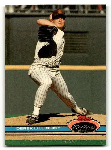 Original gloss Derek Lilliquist San Diego Padres baseball card 1991 Stadium Club