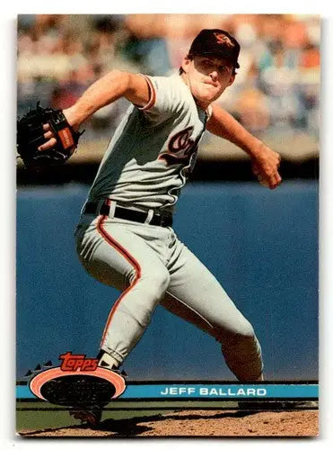 Jeff Ballard Baltimore Orioles baseball card from 1991 Stadium Club series
