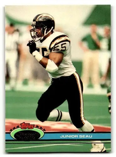 1991 Stadium Club #317 Junior Seau San Diego Chargers Football Cards ID:60221 - Football Card Single