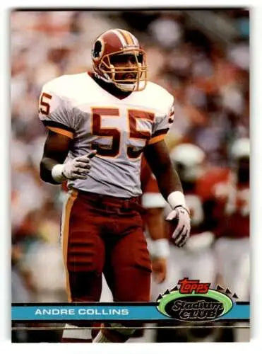 Original gloss 1991 Stadium Club Andre Collins Washington Redskins football card ID 60271