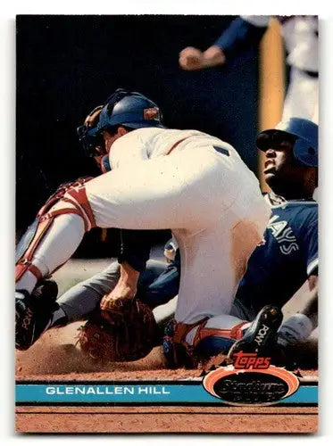 Original gloss Glenallen Hill Toronto baseball card from 1991 Stadium Club