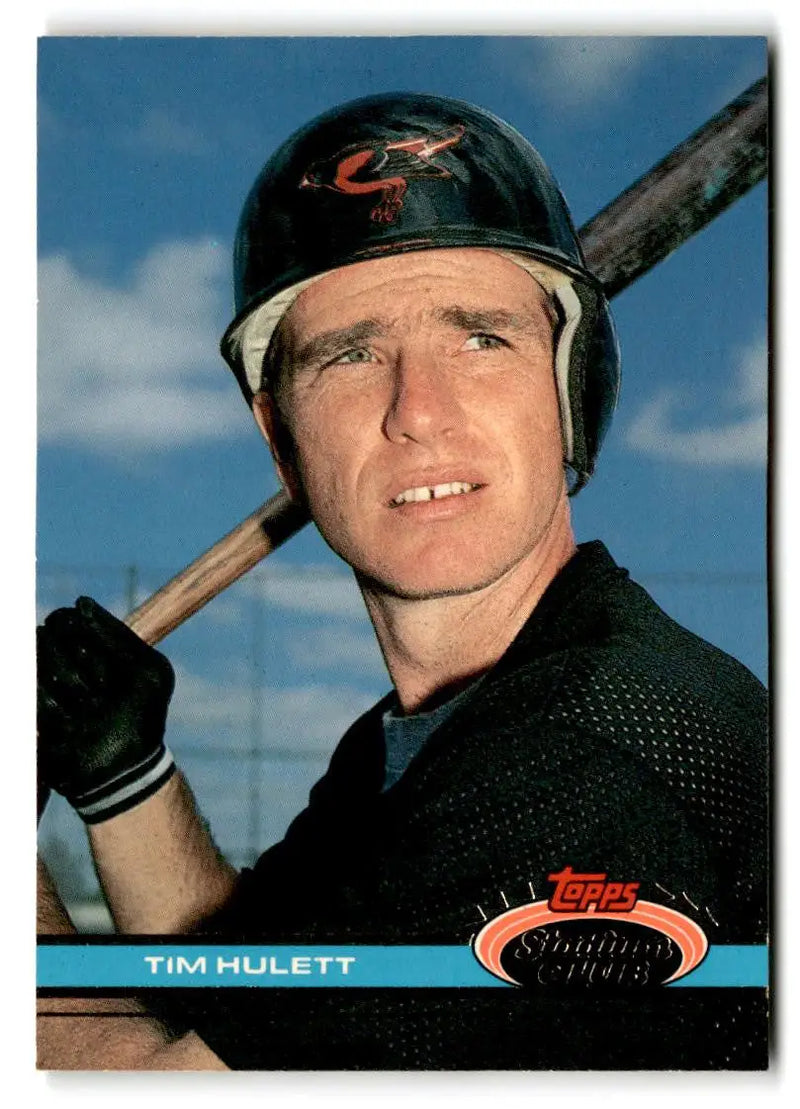 Tim Hulett 1991 Stadium Club #517 trading card featuring baseball player Tim Hulett