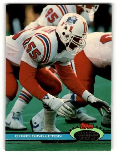1991 Stadium Club #52 Chris Singleton original gloss New England Patriots football card