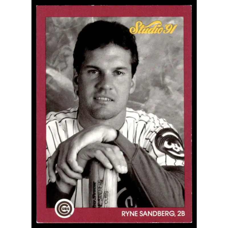 1991 Studio #158 Ryne Sandberg EX Chicago Cubs Baseball Card - Baseball Card Single