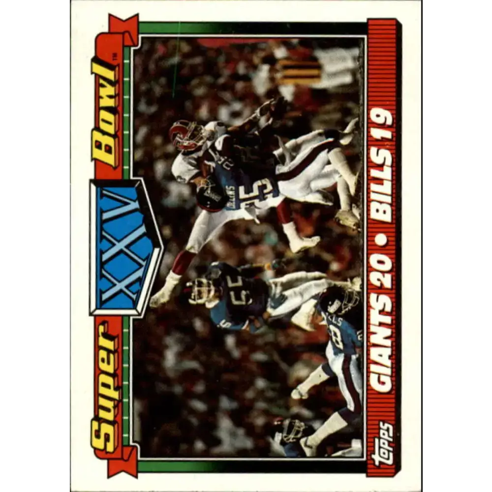 1991 Topps #1 Super Bowl XXV SBXXV NM-MT New York Giants/Buffalo Bills Football Card - Football Card Single