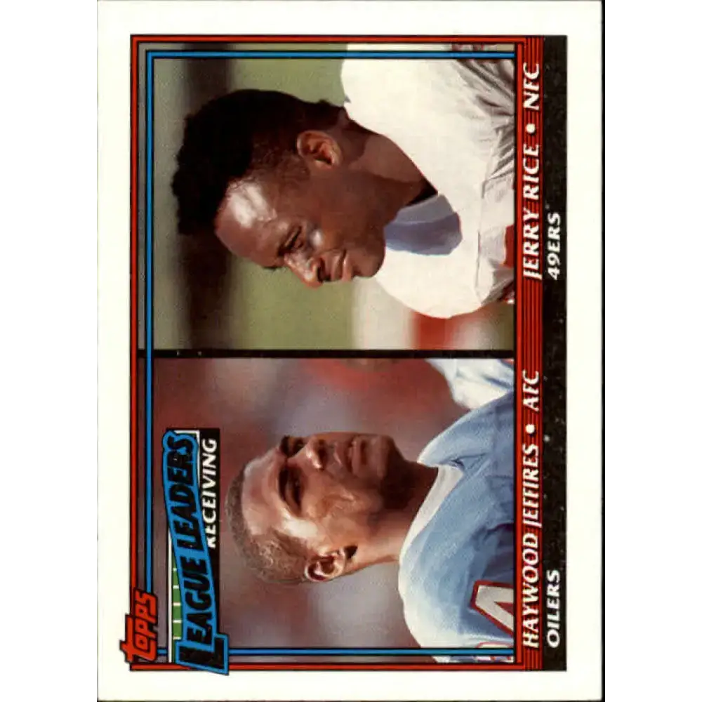 1991 Topps #10 Haywood Jeffires/Jerry Rice NM-MT Houston Oilers/San Francisco 49ers Football Card - Football Card Single