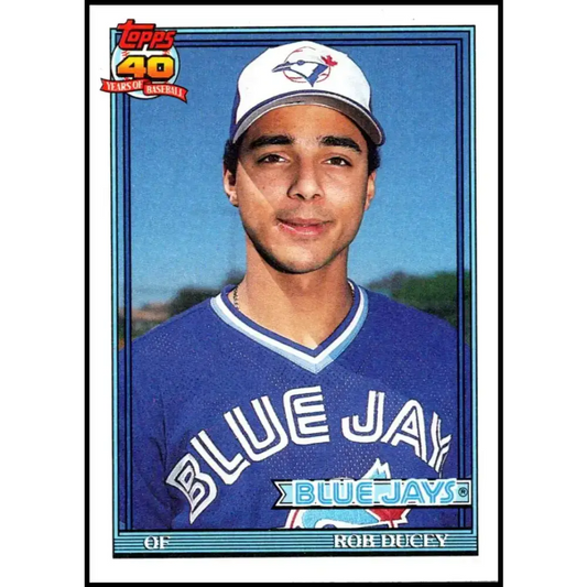 1991 Topps #101 Rob Ducey NM-MT Toronto Blue Jays Baseball Card - Baseball Card Single