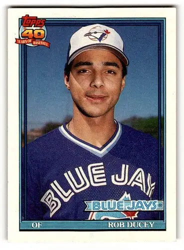 1991 Topps #101 Rob Ducey Toronto Blue Jays Baseball Cards ID:53061 - Baseball Card Single