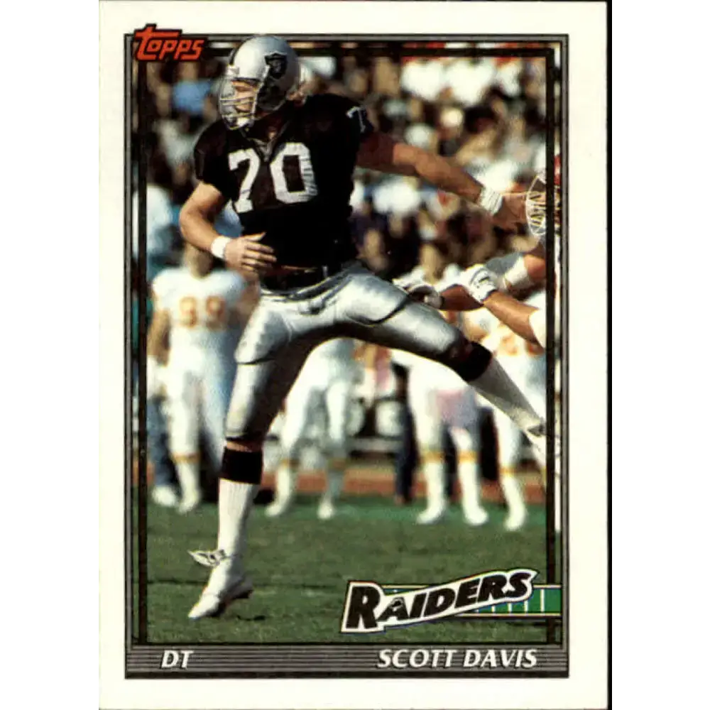 1991 Topps #101 Scott Davis NM-MT Los Angeles Raiders Football Card - Football Card Single