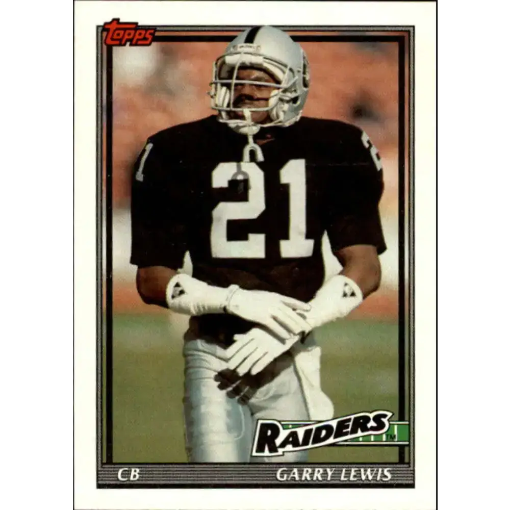 1991 Topps #103 Garry Lewis NM-MT Los Angeles Raiders Football Card - Football Card Single