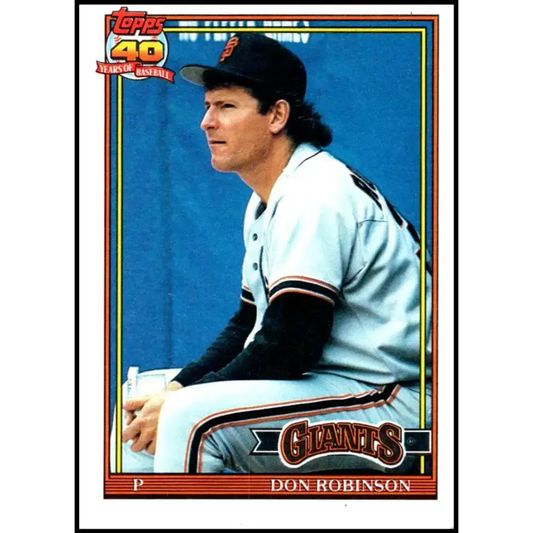 1991 Topps #104 Don Robinson NM-MT San Francisco Giants Baseball Card - Baseball Card Single