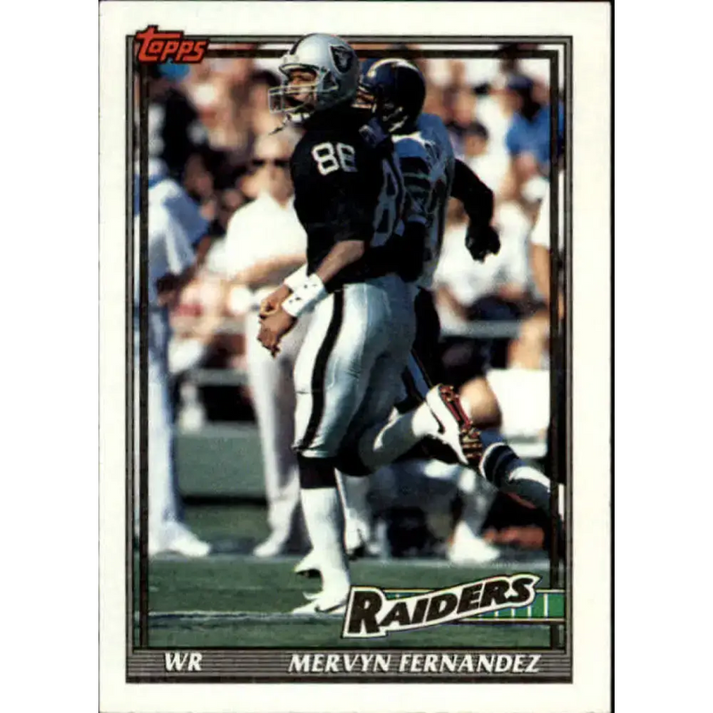 1991 Topps #104 Mervyn Fernandez NM-MT Los Angeles Raiders Football Card - Football Card Single