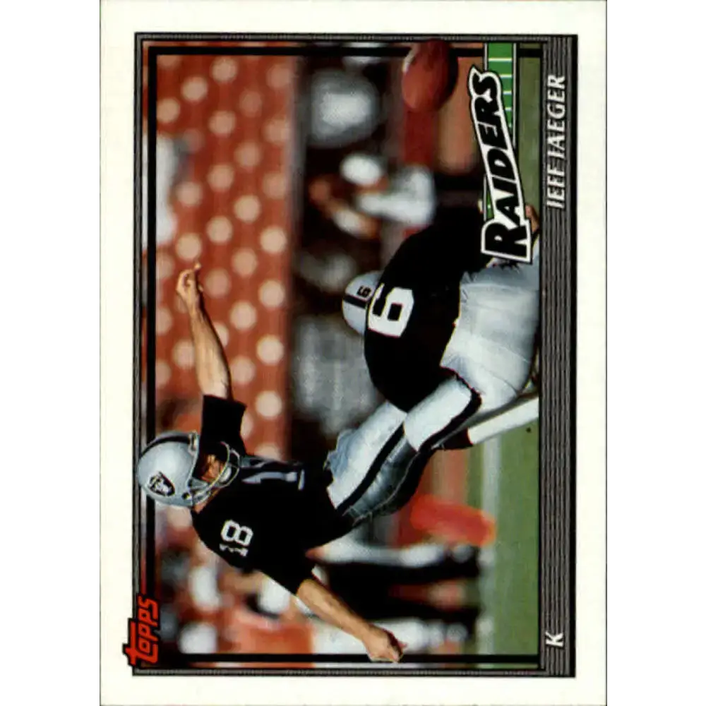 1991 Topps #106 Jeff Jaeger NM-MT Los Angeles Raiders Football Card - Football Card Single