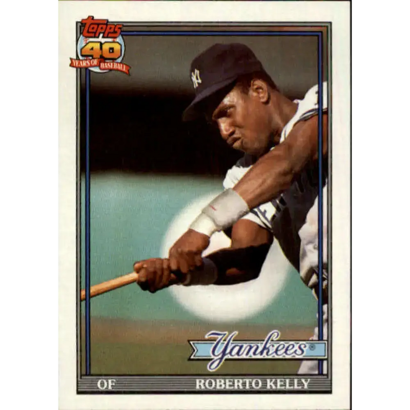 1991 Topps #11 Roberto Kelly NM-MT New York Yankees Baseball Card - Baseball Card Single
