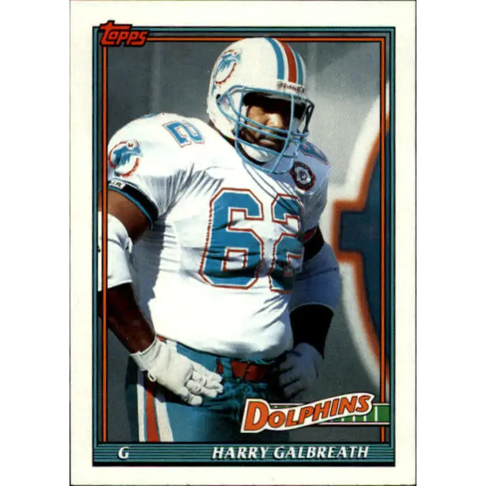1991 Topps #111 Harry Galbreath NM-MT Miami Dolphins Football Card - Football Card Single
