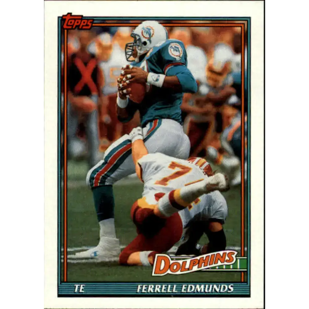 1991 Topps #115 Ferrell Edmunds NM-MT Miami Dolphins Football Card - Football Card Single