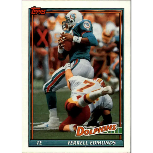 1991 Topps #115 Ferrell Edmunds NM-MT Miami Dolphins Football Card