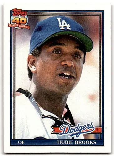 1991 Topps #115 Hubie Brooks NM Near Mint Dodgers ID:43356 - Baseball Card Single