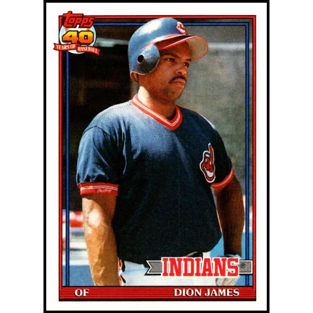 1991 Topps #117 Dion James NM-MT Cleveland Indians Baseball Card - Baseball Card Single