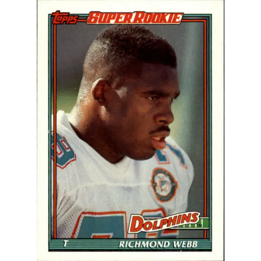 1991 Topps #117 Richmond Webb NM-MT RC Rookie Miami Dolphins Football Card
