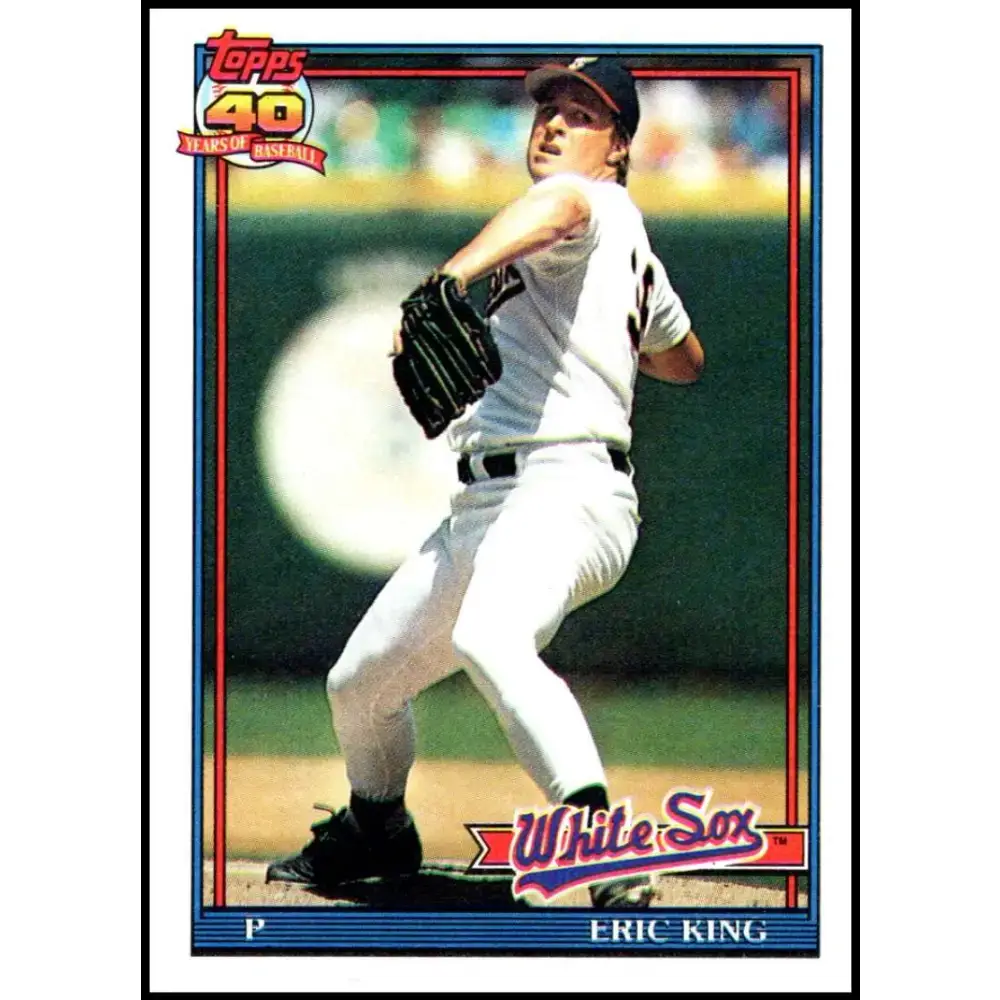 1991 Topps #121 Eric King NM-MT Chicago White Sox Baseball Card - Baseball Card Single