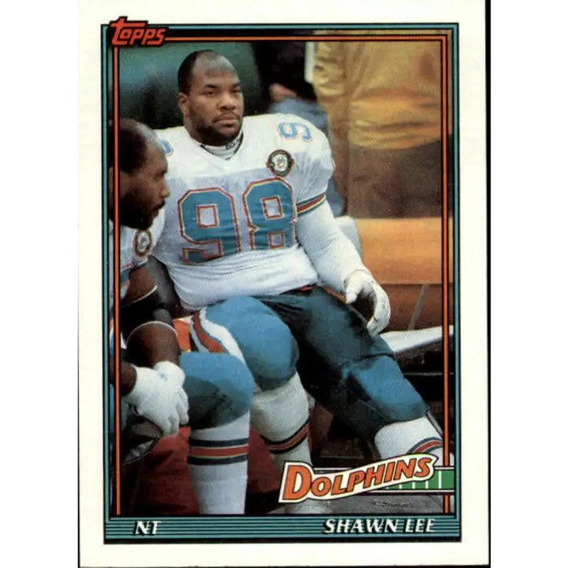 1991 Topps #121 Shawn Lee NM-MT RC Rookie Miami Dolphins Football Card - Football Card Single