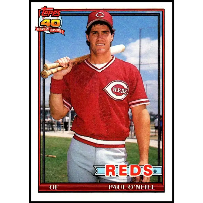 1991 Topps #122 Paul O’Neill NM-MT Cincinnati Reds Baseball Card - Baseball Card Single