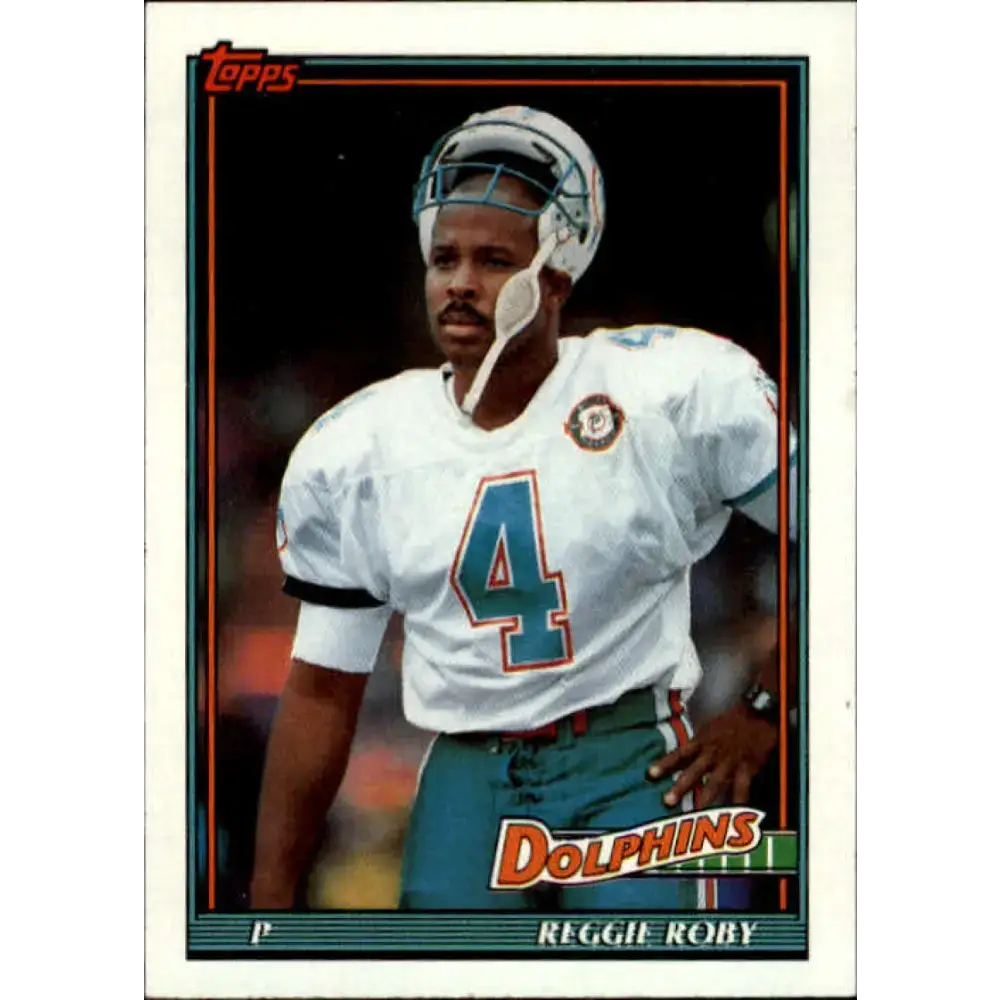 1991 Topps #122 Reggie Roby NM-MT Miami Dolphins Football Card - Football Card Single