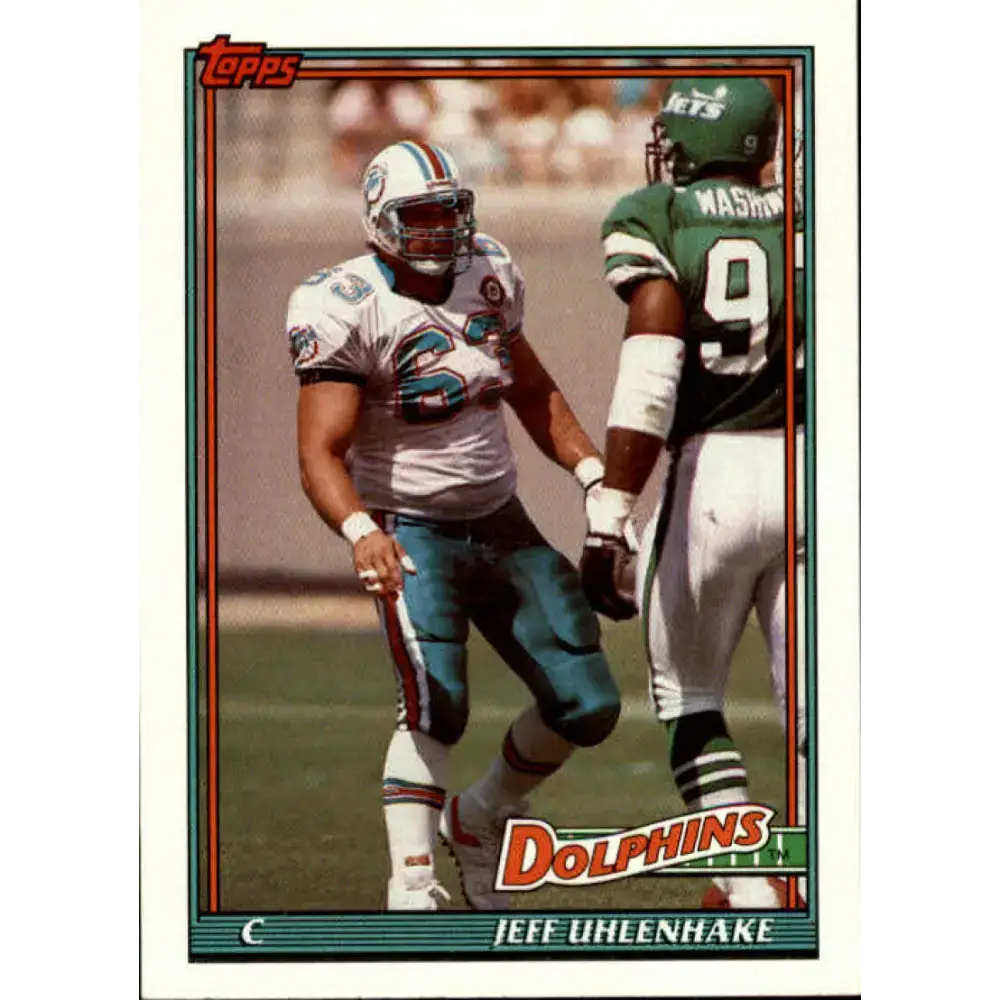 1991 Topps #123 Jeff Uhlenhake NM-MT Miami Dolphins Football Card - Football Card Single