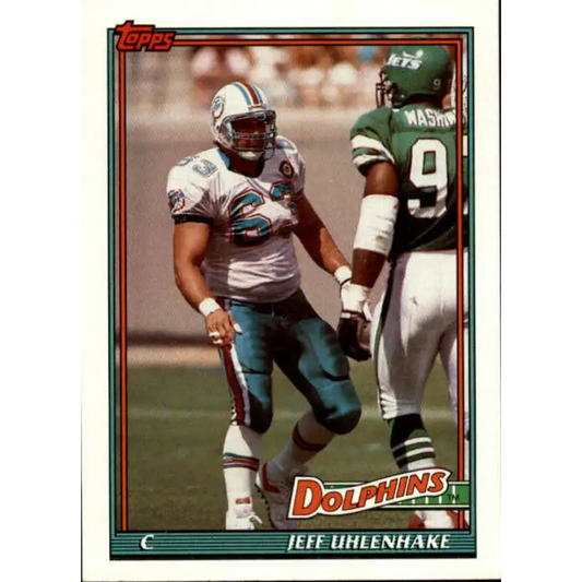 1991 Topps #123 Jeff Uhlenhake NM-MT Miami Dolphins Football Card