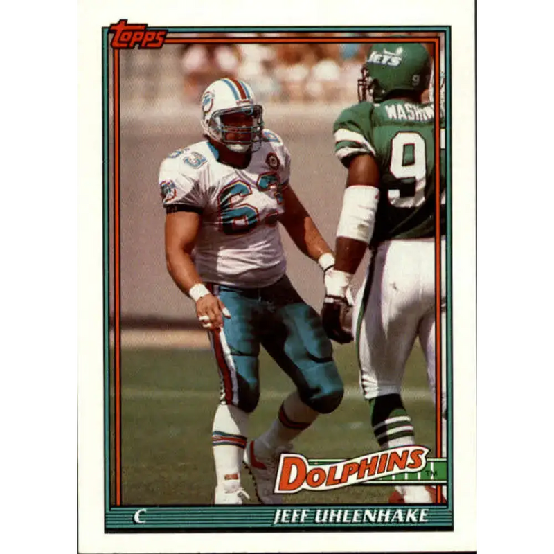 1991 Topps #123 Jeff Uhlenhake NM-MT Miami Dolphins Football Card - Football Card Single