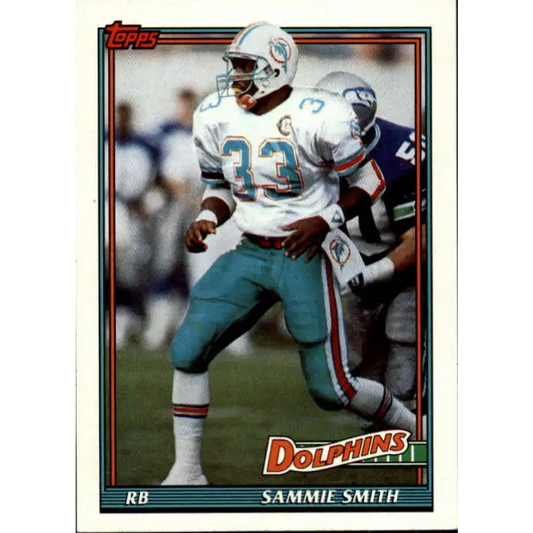 1991 Topps #124 Sammie Smith NM-MT Miami Dolphins Football Card
