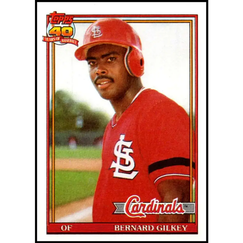 1991 Topps #126 Bernard Gilkey NM-MT St. Louis Cardinals Baseball Card - Baseball Card Single