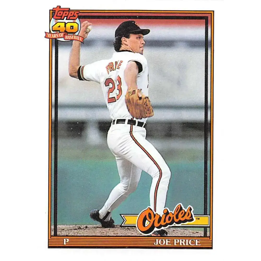 1991 Topps #127 Joe Price NM-MT Baltimore Orioles Baseball Card - Baseball Card Single