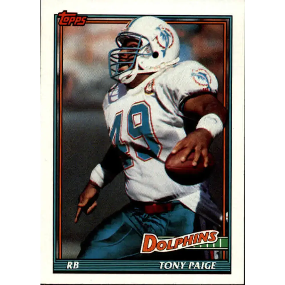 1991 Topps #127 Tony Paige NM-MT Miami Dolphins Football Card - Football Card Single