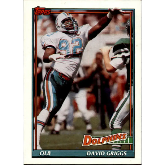 1991 Topps #128 David Griggs NM-MT Miami Dolphins Football Card