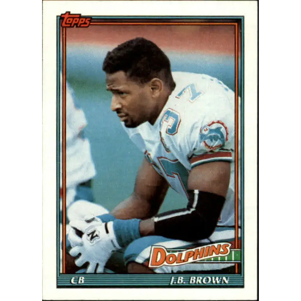 1991 Topps #129 J.B. Brown NM-MT Miami Dolphins Football Card - Football Card Single