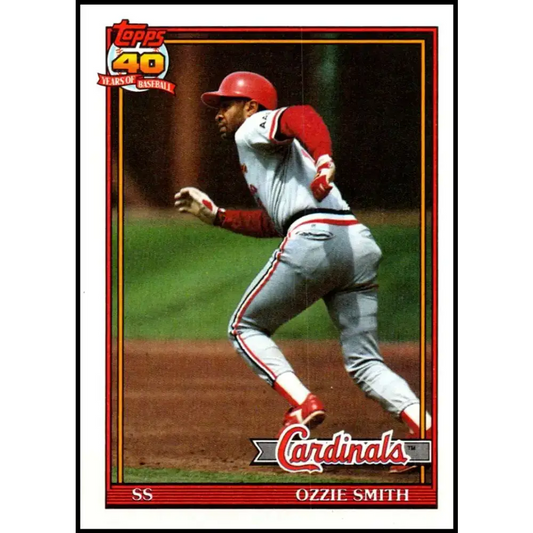 1991 Topps #130 Ozzie Smith NM-MT St. Louis Cardinals Baseball Card - Baseball Card Single