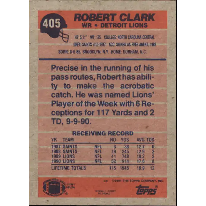 1991 Topps #132 Albert Lewis NM-MT Kansas City Chiefs Football Card